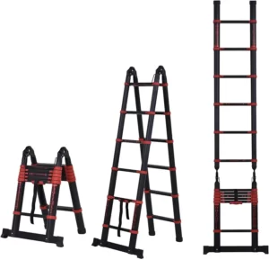 HOMCOM Aluminum Telescopic Extension Ladder